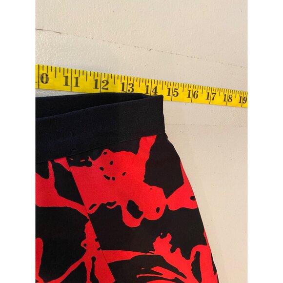 Ellen Tracy Womens Red & Black Abstract Print A-Line Skirt Size 8 - Picture 8 of 9
